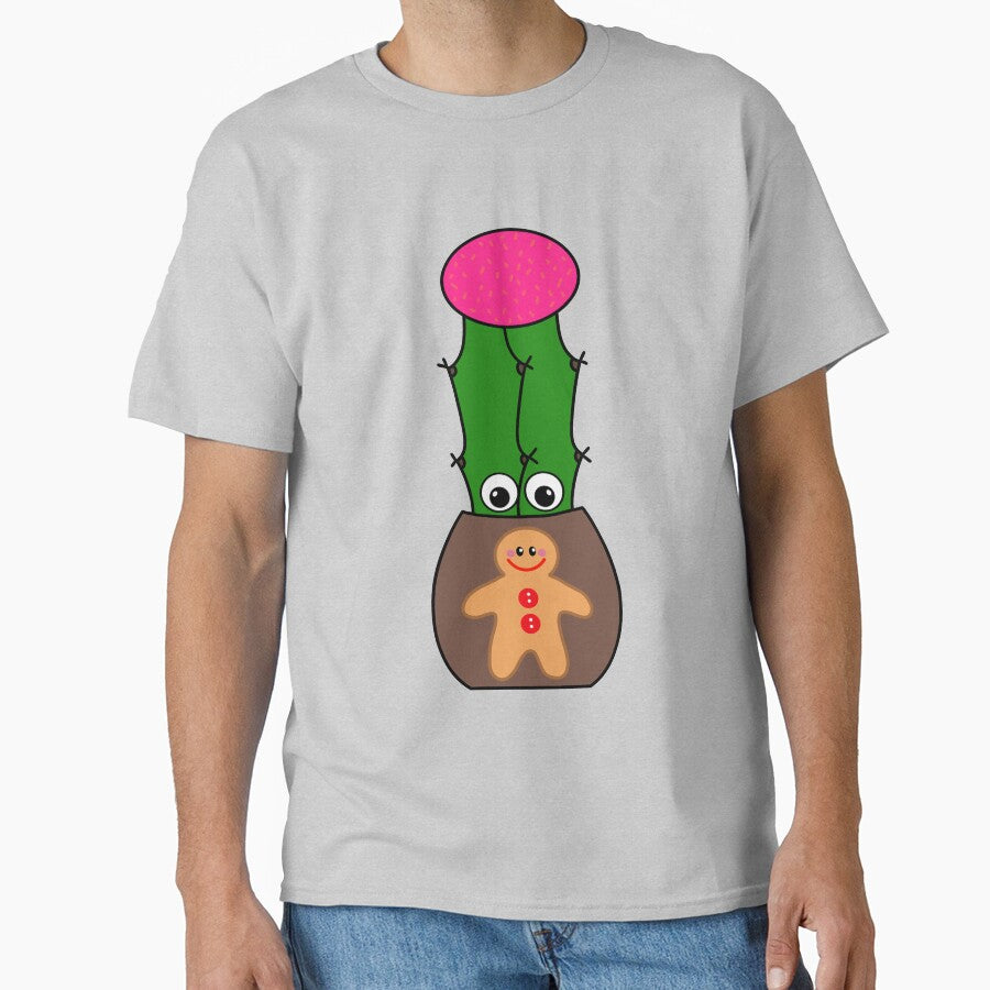 Cute Cactus Design #342: Hybrid Cactus In Gingerbread Man Pot by DreamCactus