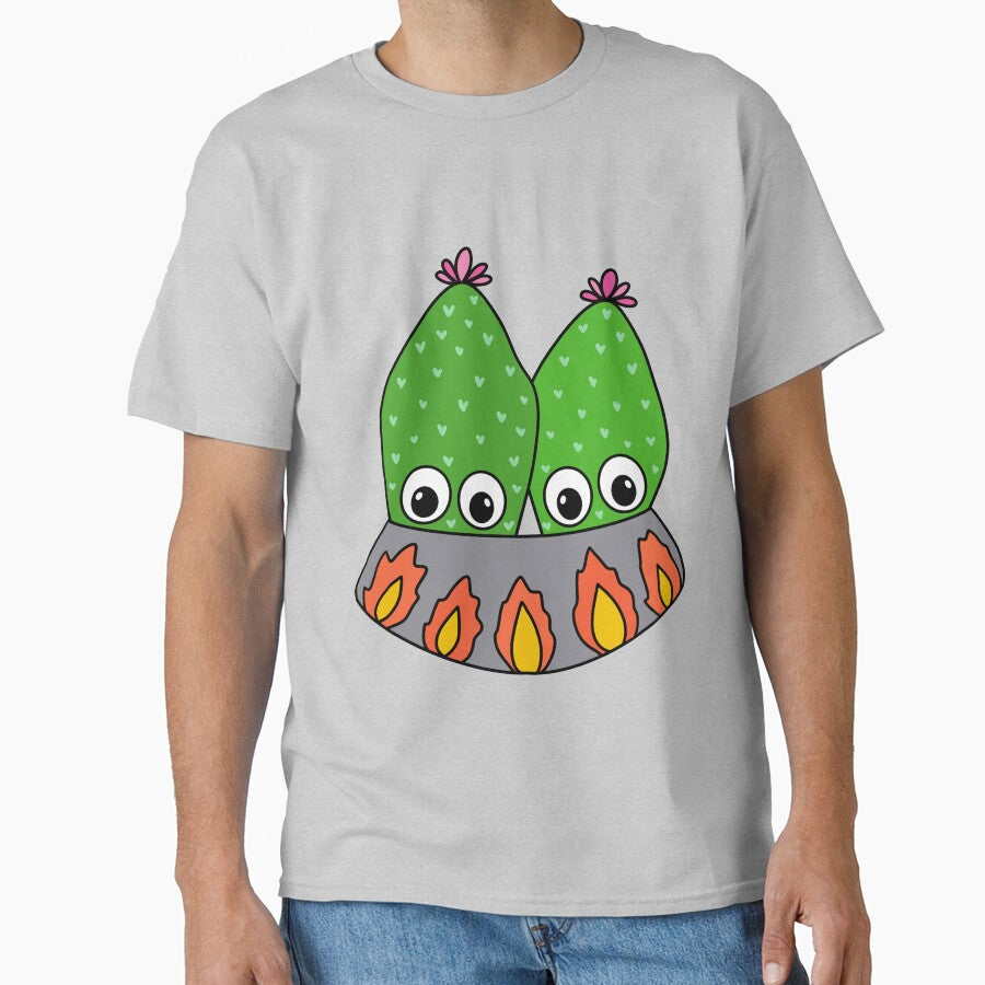 Cute Cactus Design #310: Cacti Couple In A Nice Pot by DreamCactus