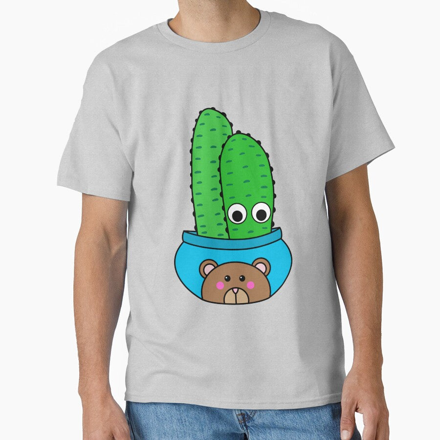 Cute Cactus Design #217: Cacti In Bear Pot by DreamCactus