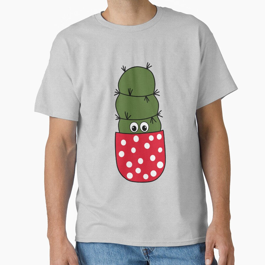 Cute Cactus Design #277: Chunky Cactus In Polka Dotted Pot by DreamCactus