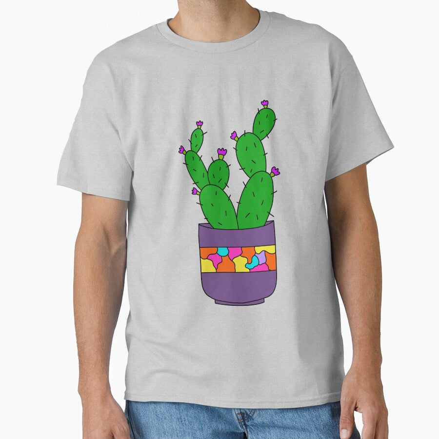 Cute Cactus Design #202: Pretty Cacti Bunch In Lovely Purple Pot by DreamCactus