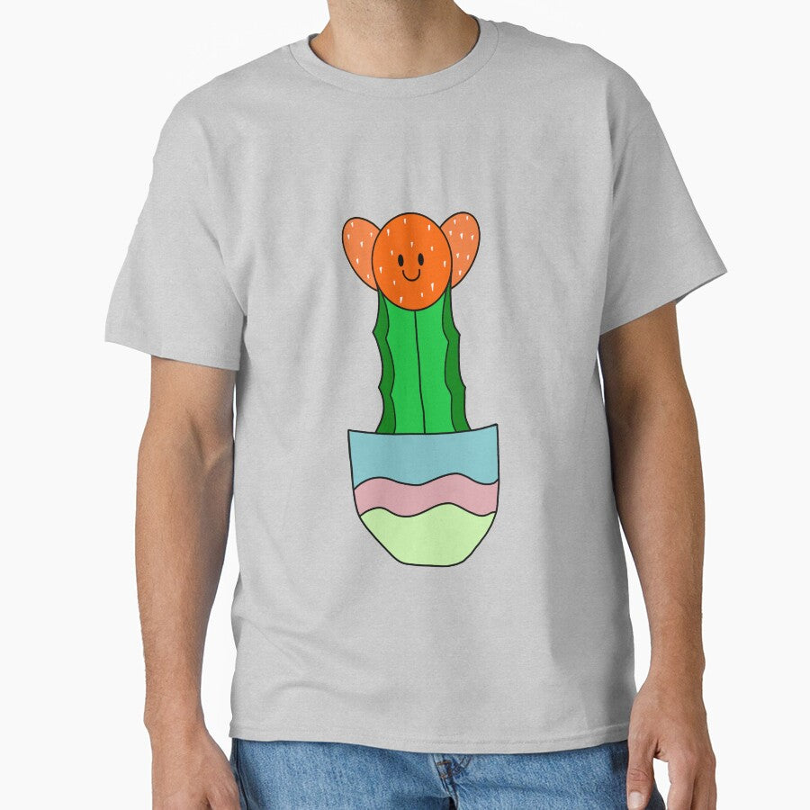 Cute Cactus Design #19: Happy Red Flower Cactus by DreamCactus