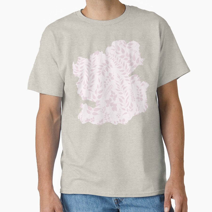 Greenery Botanical Print Blush Pink Leaves by SilverPegasus