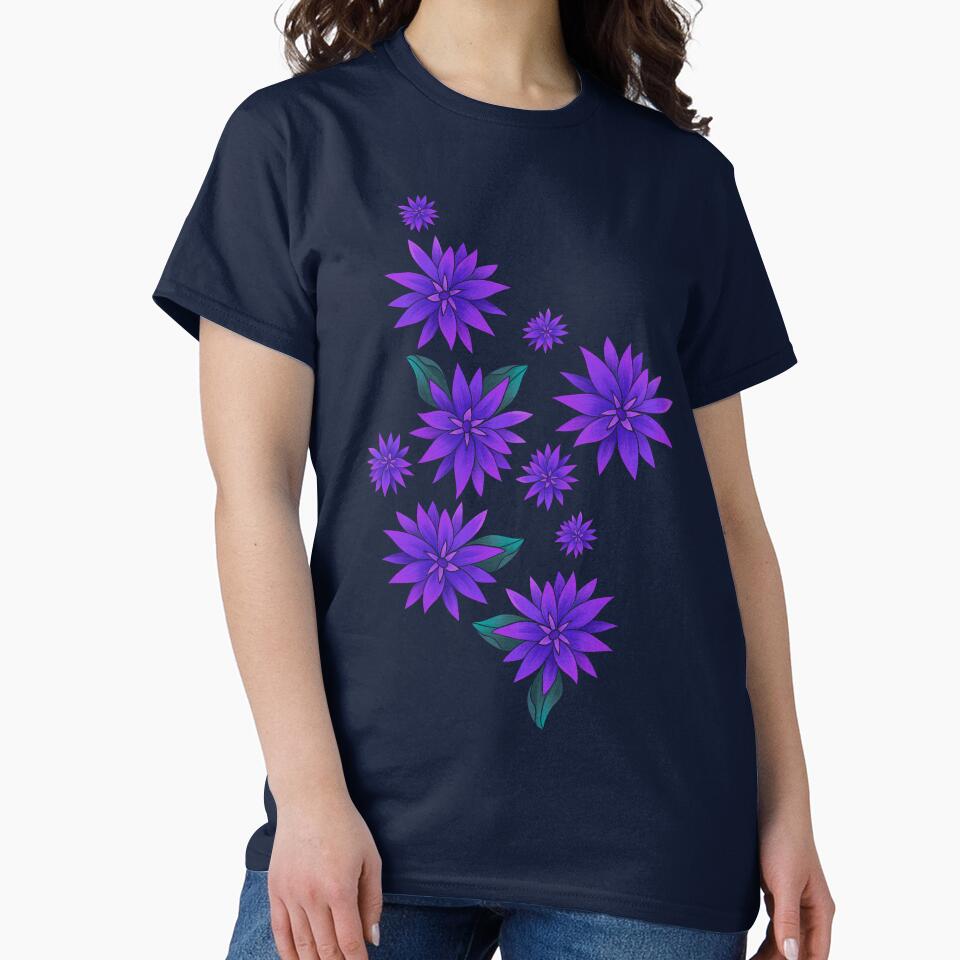 Funky Tropical Florals in Violet by artsylyons