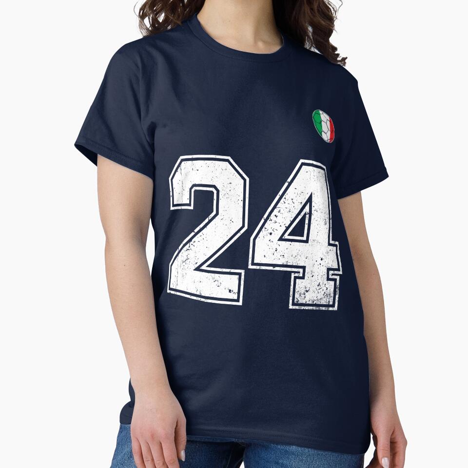 Italy Soccer Number 24 Vintage Sports Fan by RoyesButler