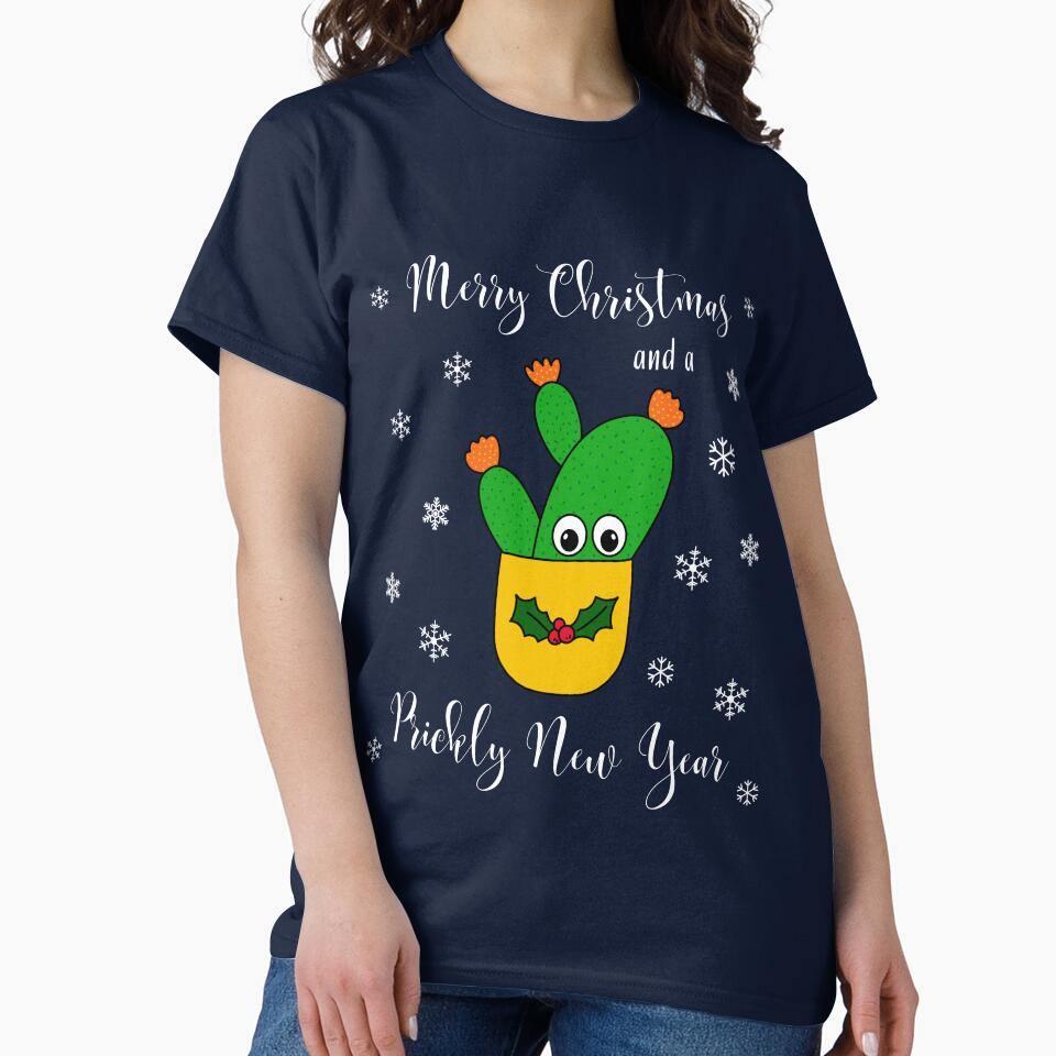 Merry Christmas And A Prickly New Year - Opuntia Microdasys Cactus In Christmas Holly Pot by DreamCactus