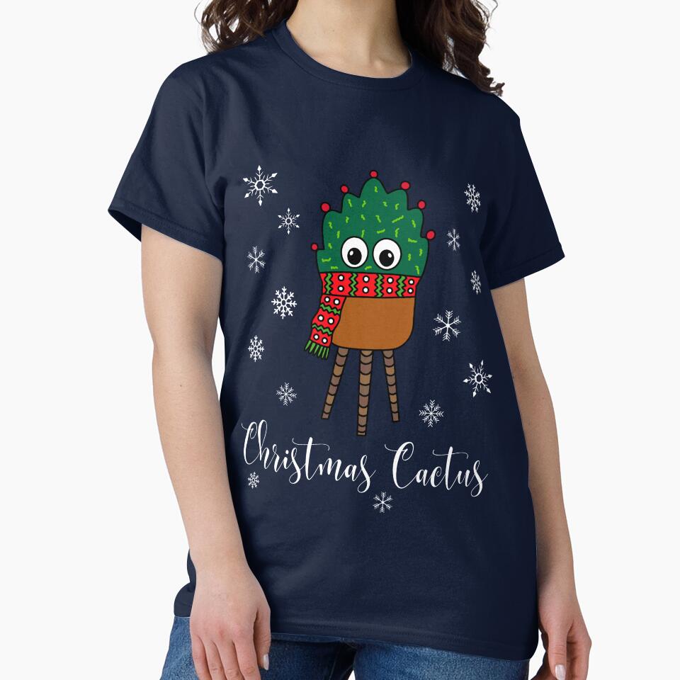 Christmas Cactus - Christmas Cactus With Scarf by DreamCactus