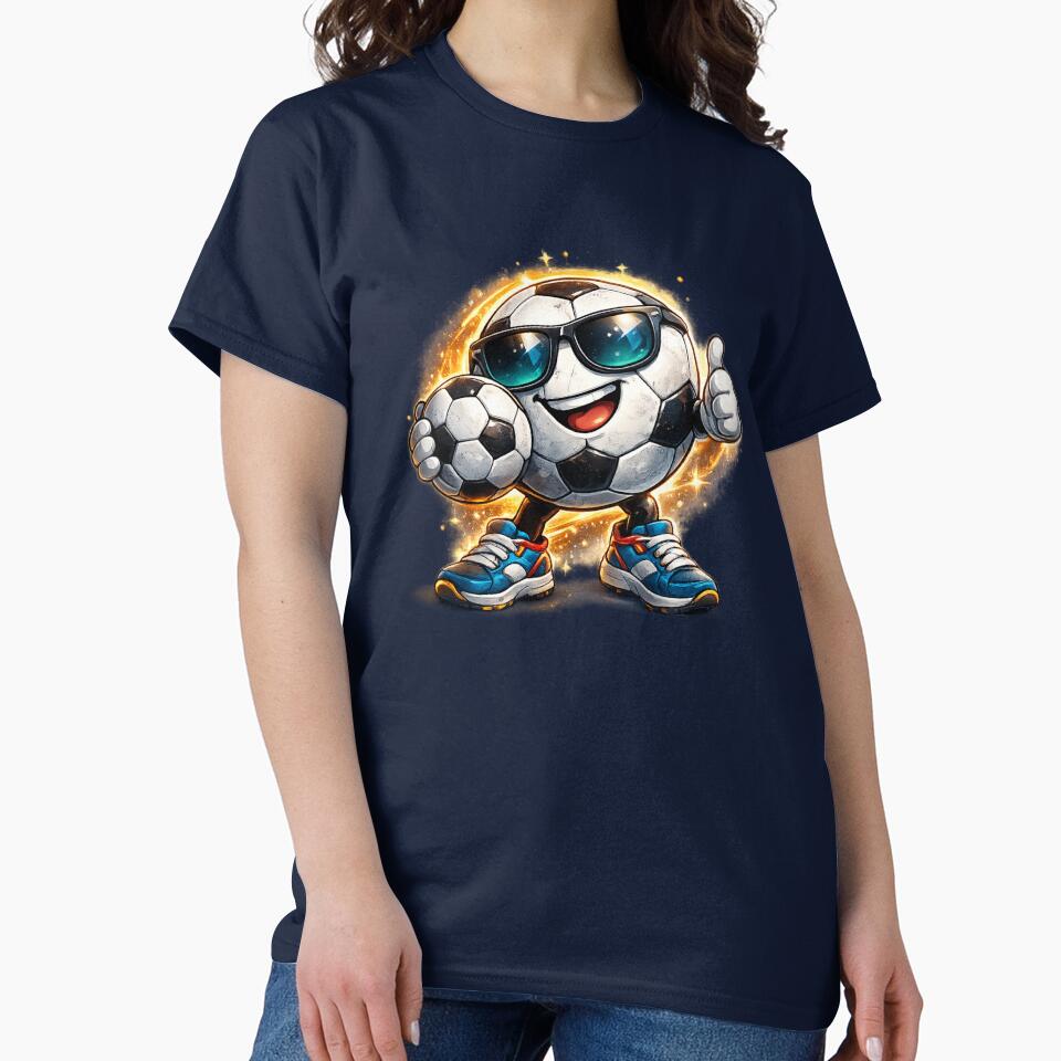 Cool Soccer Ball Mascot With Sunglasses Funny Football Cartoon Design by irfanshikh