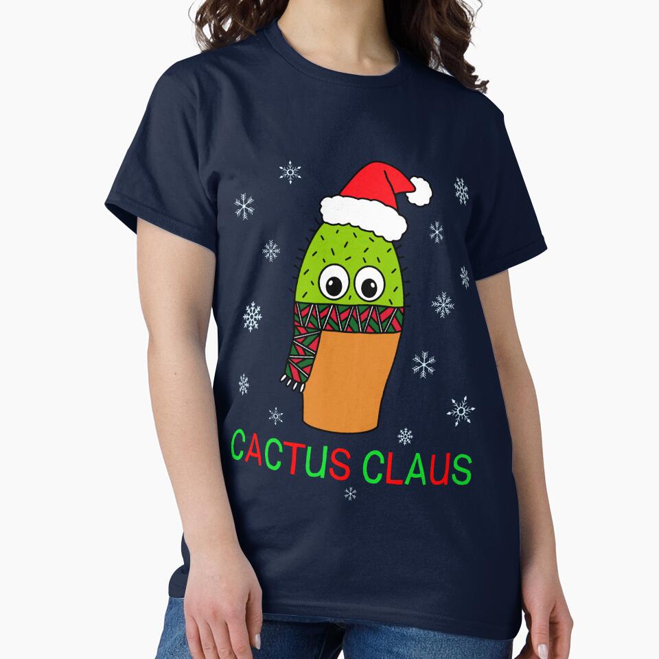 Cactus Claus - Cute Cactus With Christmas Scarf by DreamCactus