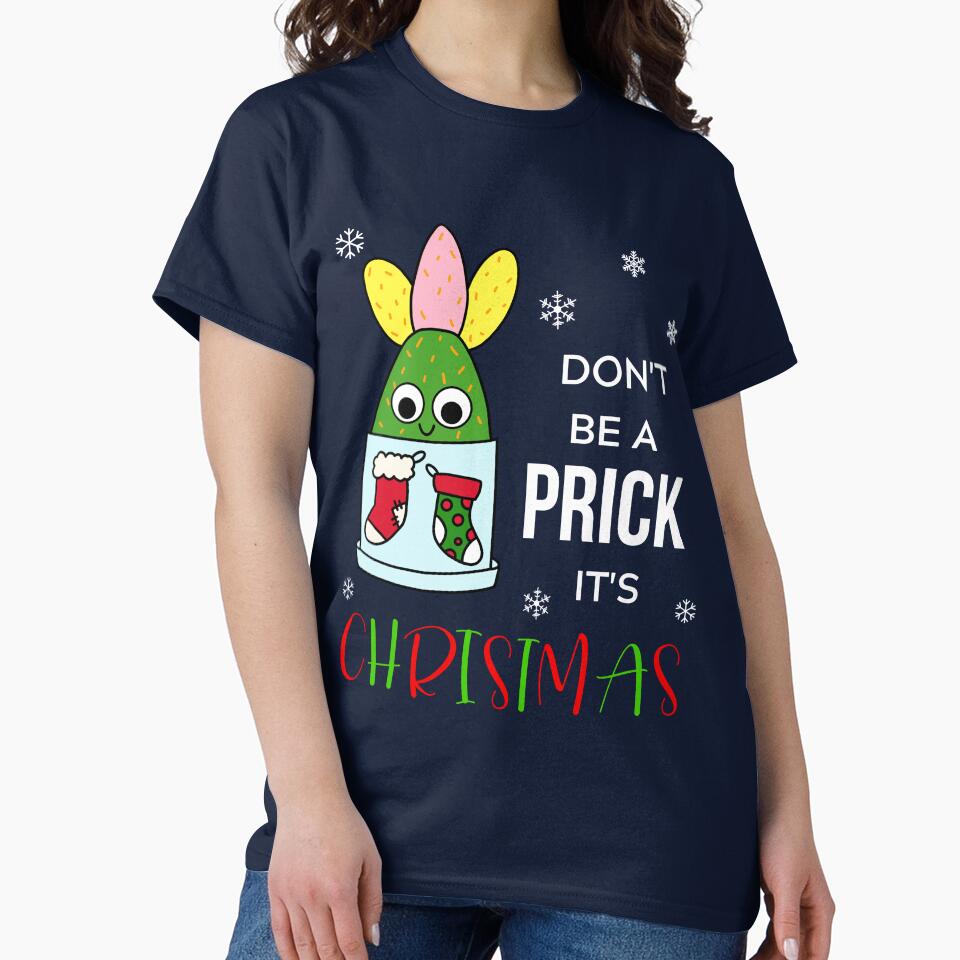Don't Be A Prick It's Christmas - Hybrid Cactus In Christmas Themed Pot by DreamCactus
