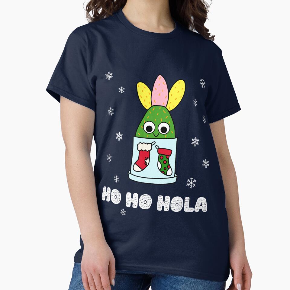 Ho Ho Hola - Hybrid Cactus In Christmas Themed Pot by DreamCactus