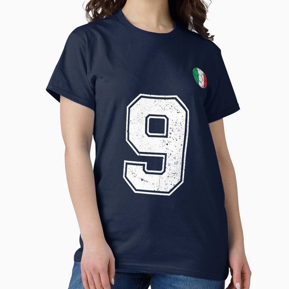 Italy Soccer Number 9 Vintage Sports Fan by RoyesButler