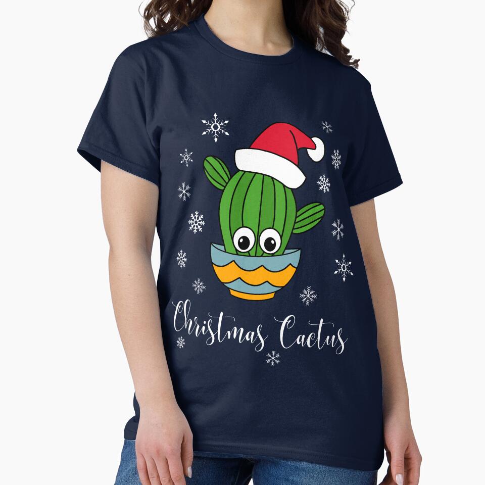 Christmas Cactus - Cactus With A Santa Hat In A Bowl by DreamCactus