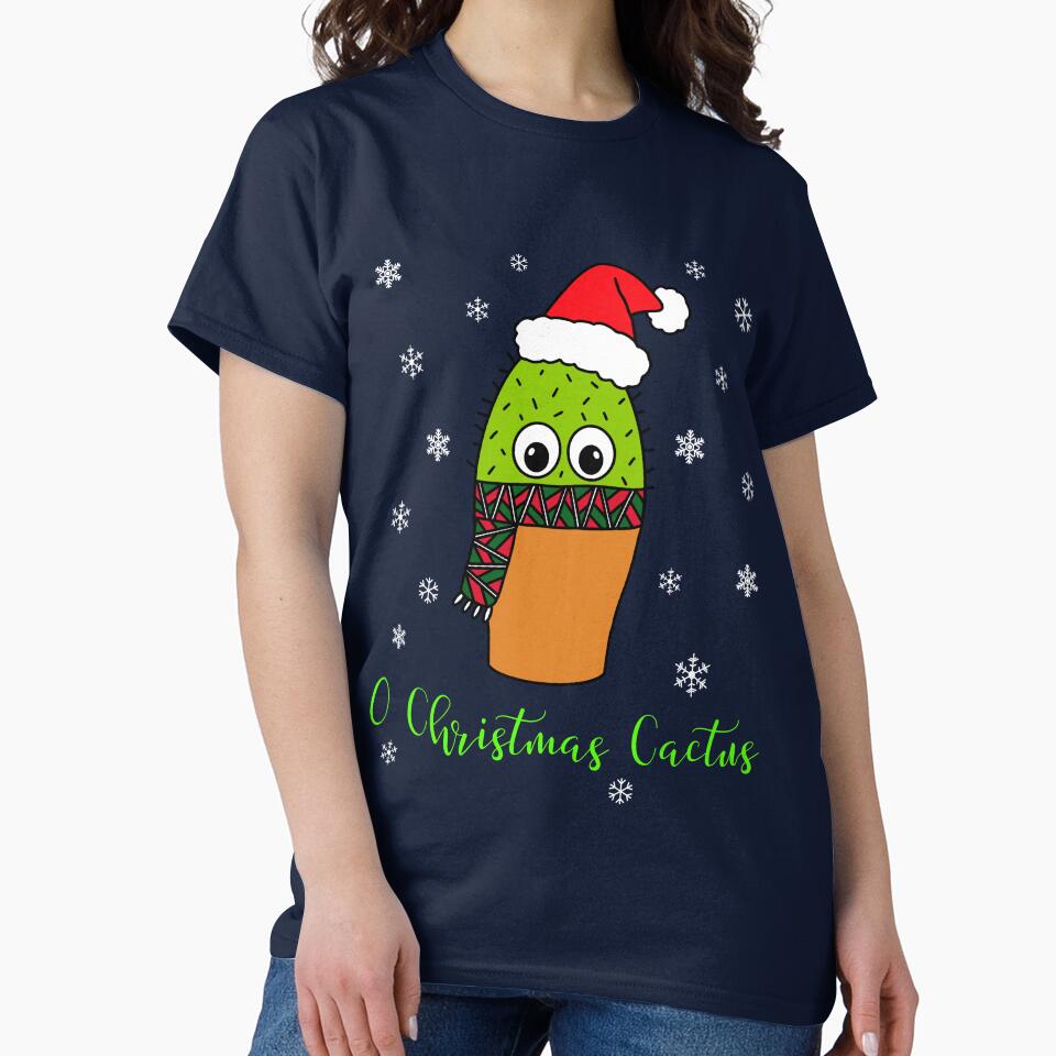 O Christmas Cactus - Cute Cactus With Christmas Scarf by DreamCactus