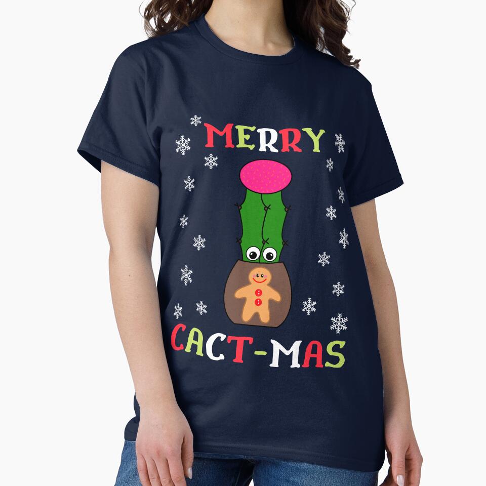 Merry Cact Mas - Hybrid Cactus In Gingerbread Man Pot by DreamCactus