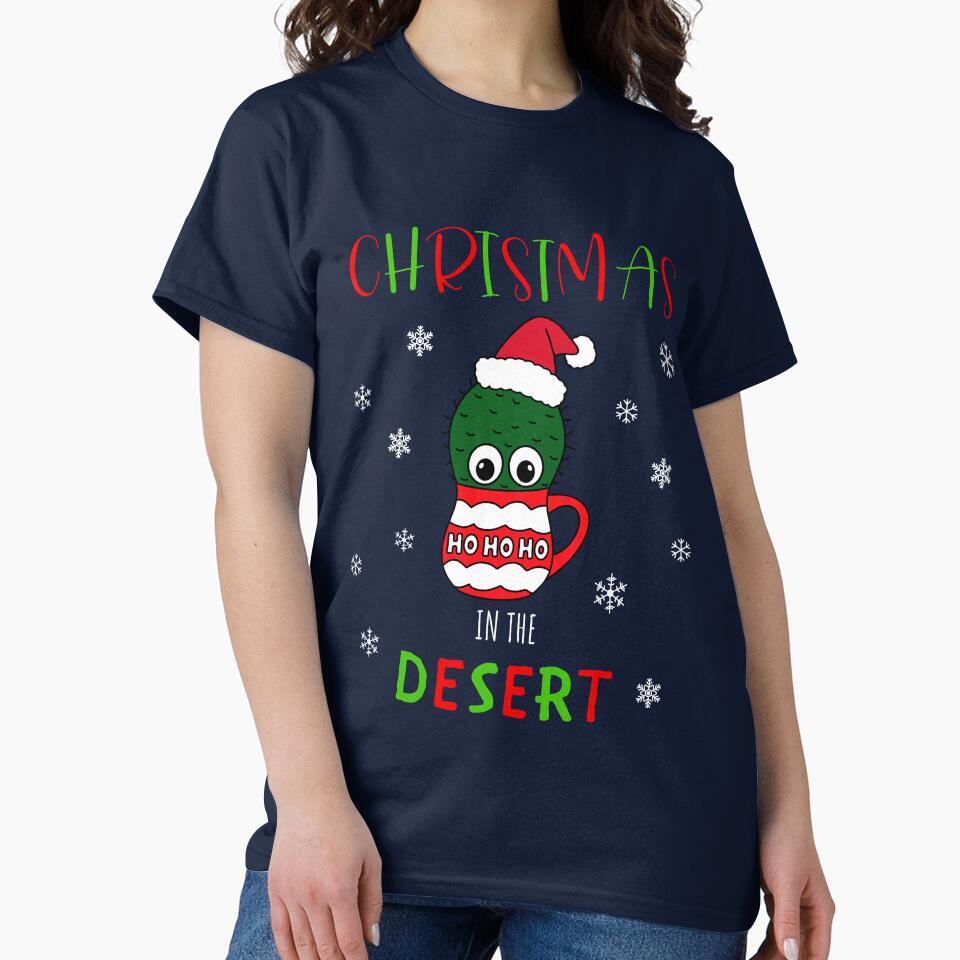 Christmas In The Desert - Cactus With A Santa Hat In A Christmas Mug by DreamCactus