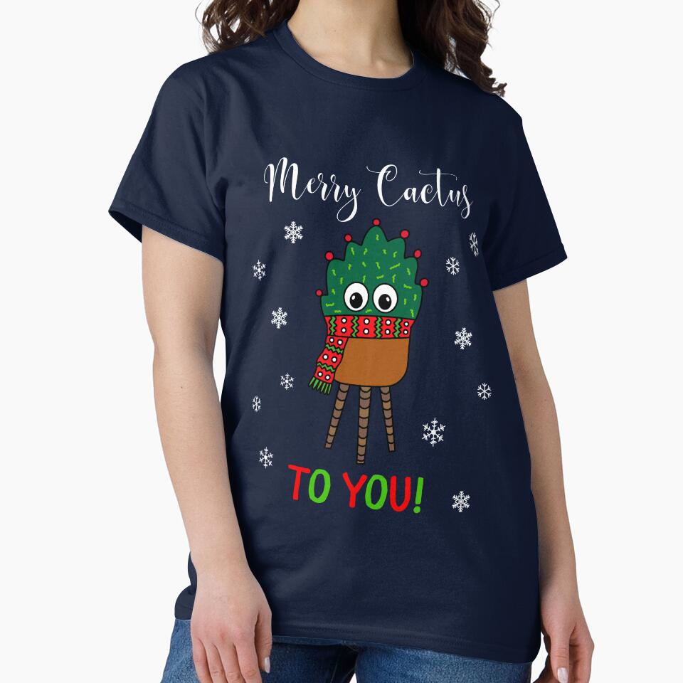 Merry Cactus To You - Christmas Cactus With Scarf by DreamCactus