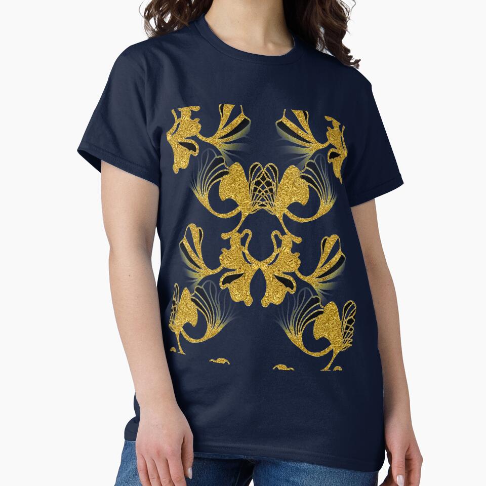 Ginkgo Leaves Opulent Foliage Abstract Mirror Image by taiche