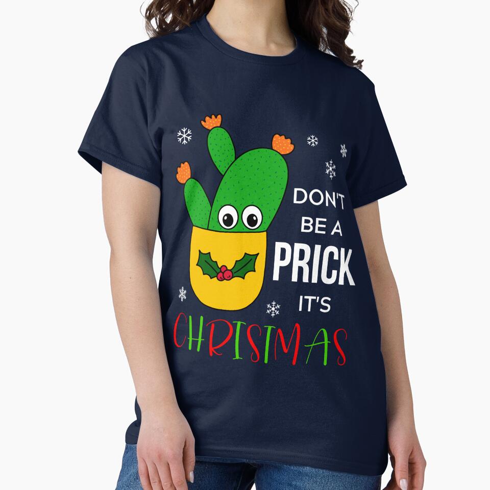 Don't Be A Prick It's Christmas - Opuntia Microdasys Cactus In Christmas Holly Pot by DreamCactus