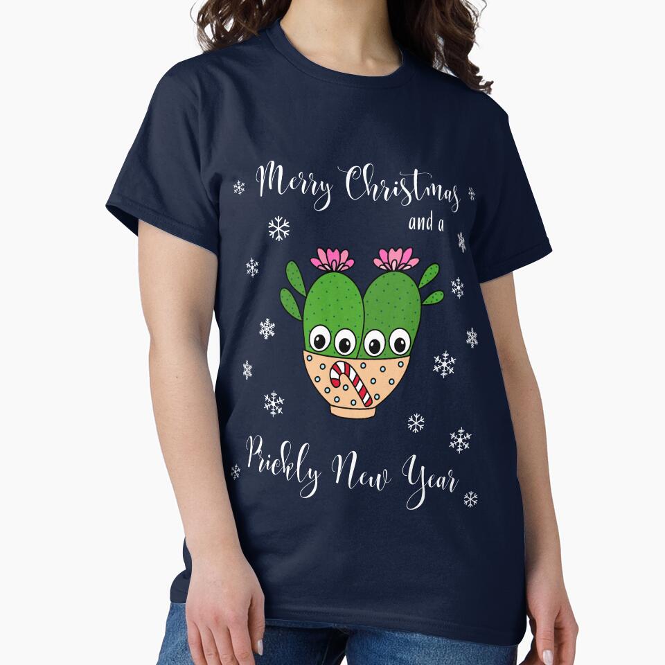 Merry Christmas And A Prickly New Year - Cacti Couple In Christmas Candy Cane Bowl by DreamCactus