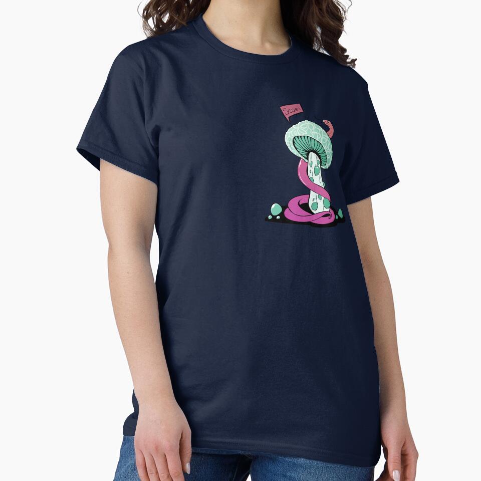 Poisonous green mushroom with bubbles and pink snake by MalkyTea