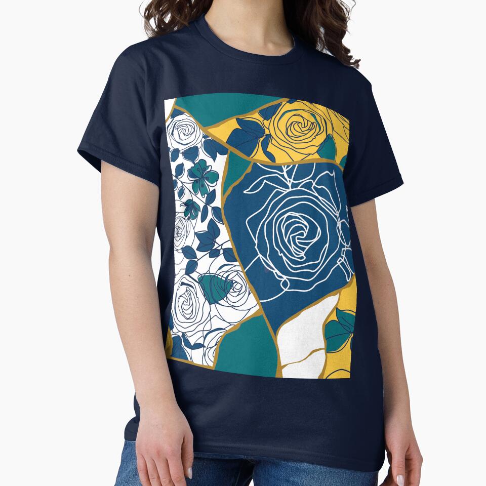Single line rose floral pattern by urban-color
