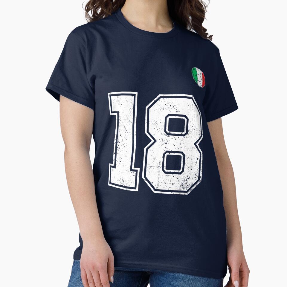 Italy Soccer Number 18 Vintage Sports Fan by RoyesButler