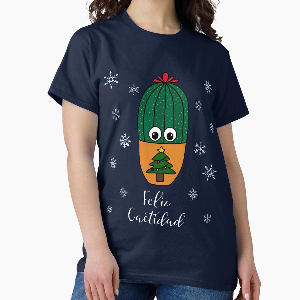 Feliz Cactidad - Cactus In Christmas Tree Pot by DreamCactus