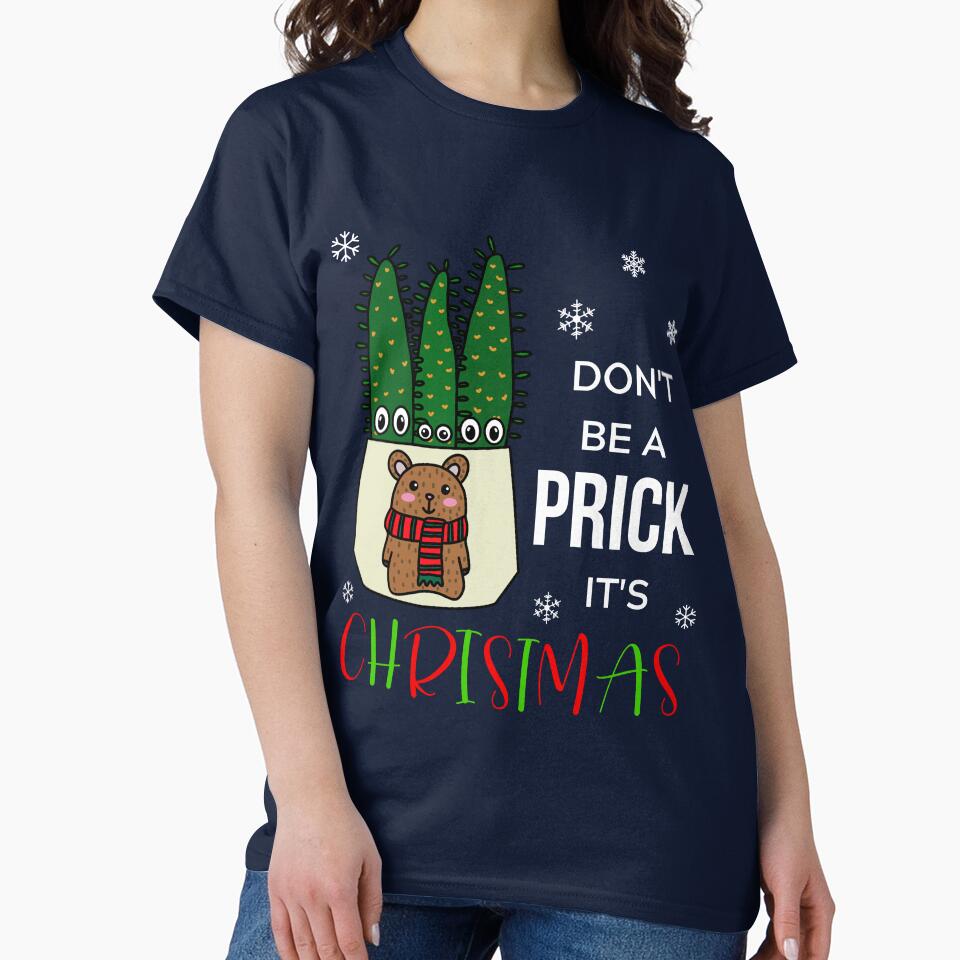Don't Be A Prick It's Christmas - Eves Pin Cacti In Christmas Bear Pot by DreamCactus