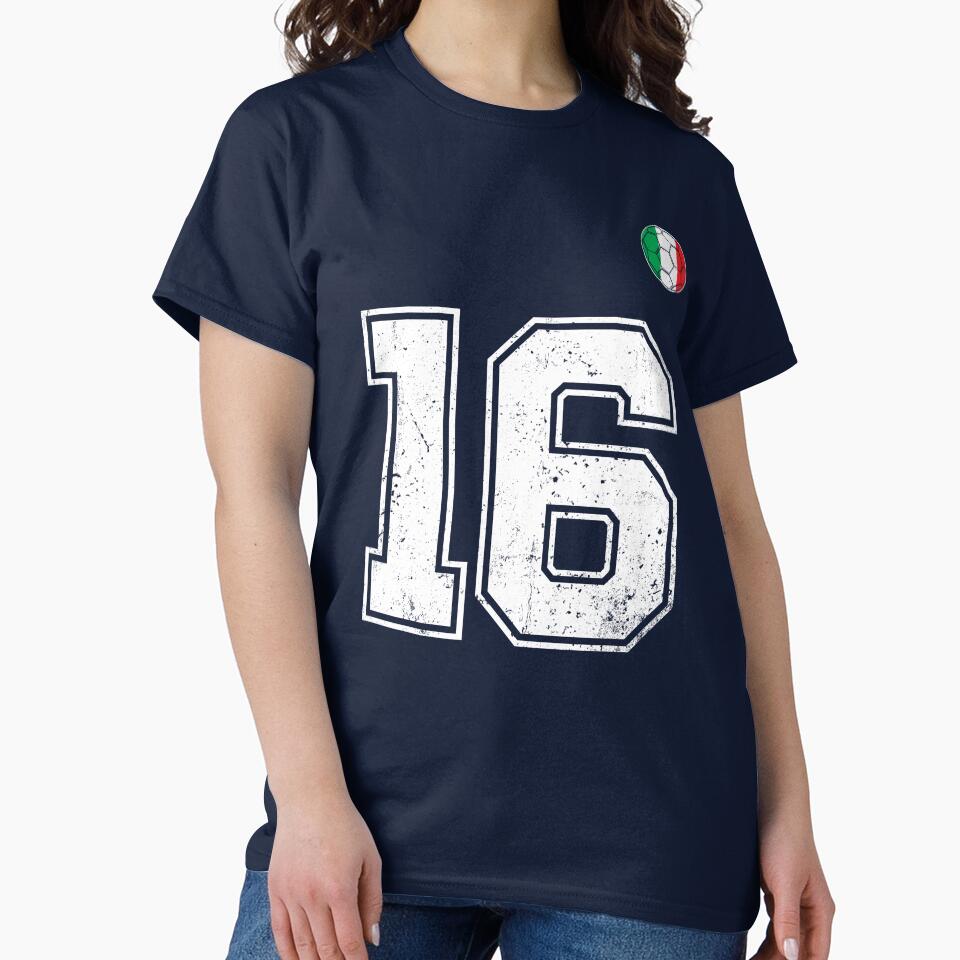 Italy Soccer Number 16 Vintage Sports Fan by RoyesButler