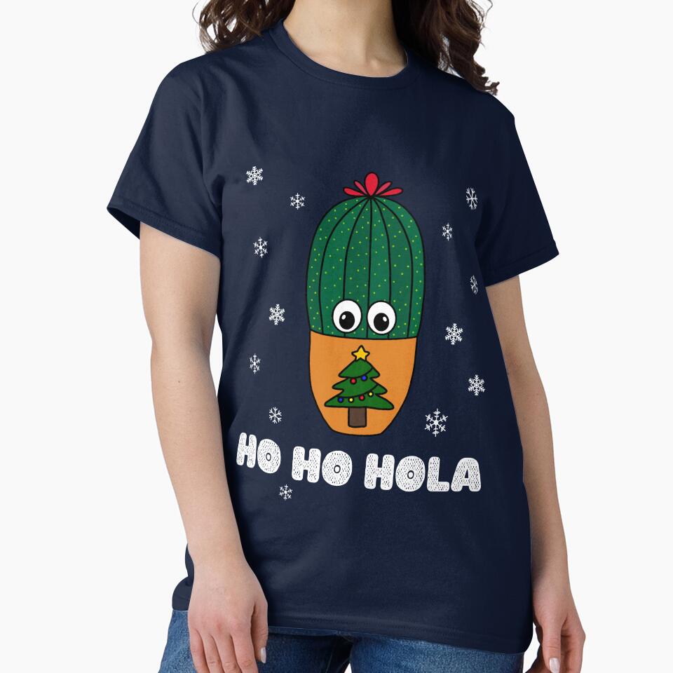 Ho Ho Hola - Cactus In Christmas Tree Pot by DreamCactus