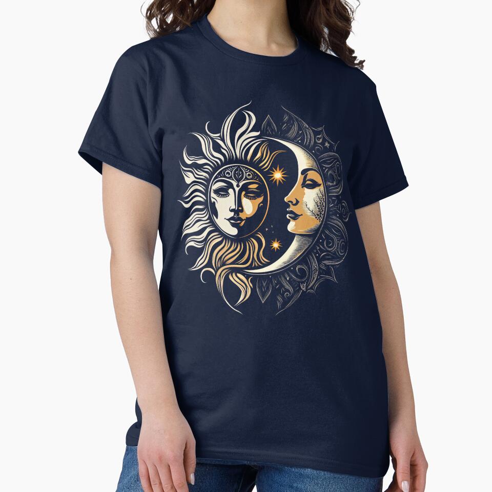 Vintage Sun and Moon Solar Eclipse by Odd World