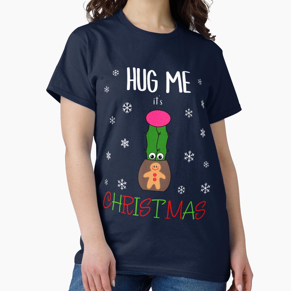 Hug Me It's Christmas - Hybrid Cactus In Gingerbread Man Pot by DreamCactus