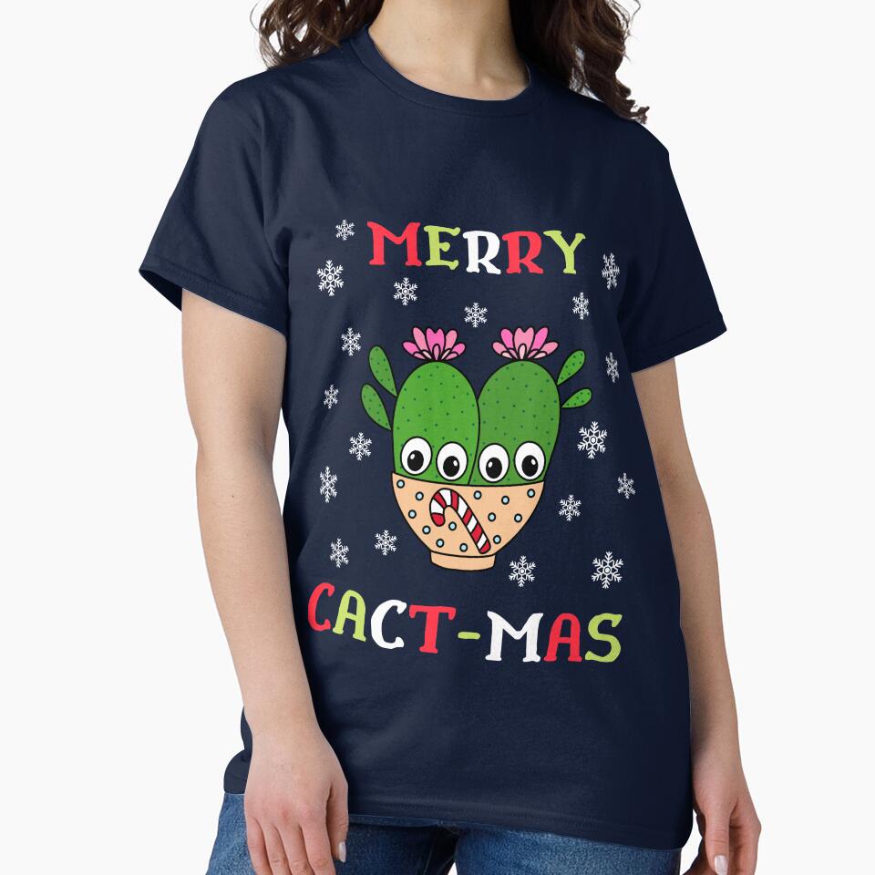 Merry Cact Mas - Cacti Couple In Christmas Candy Cane Bowl by DreamCactus