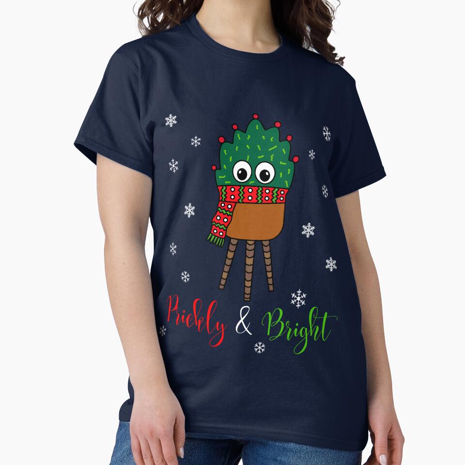 Prickly And Bright - Christmas Cactus With Scarf by DreamCactus