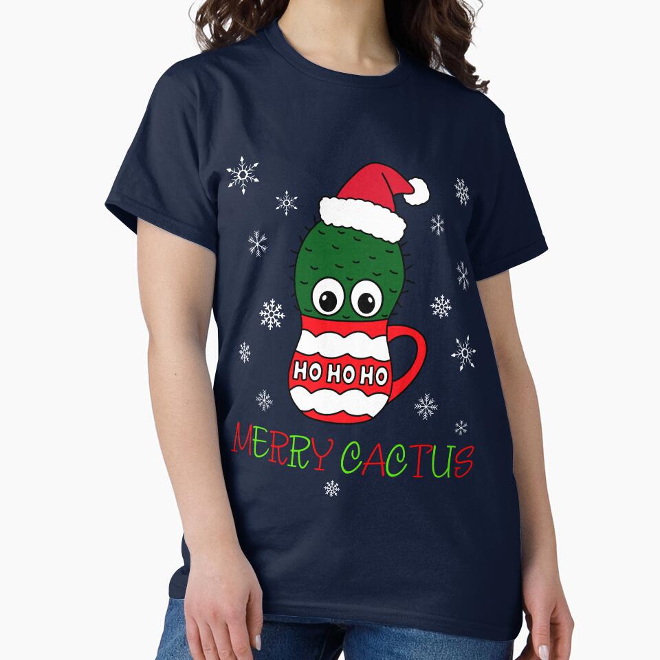 Merry Cactus - Cactus With A Santa Hat In A Christmas Mug by DreamCactus