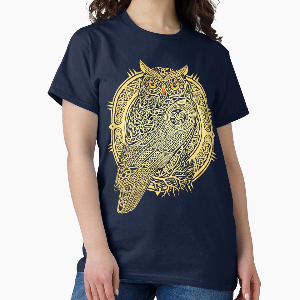 Celtic Owl T-Shirt by Johan Proud Blade