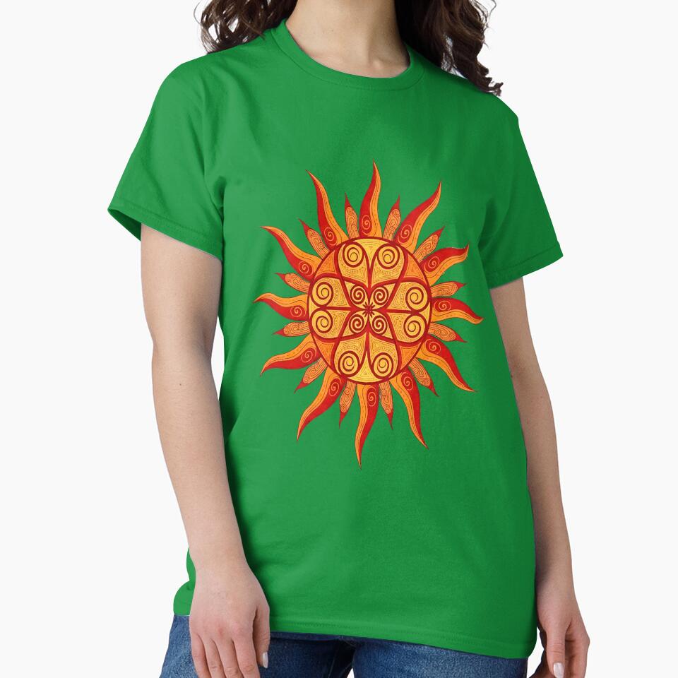 Ornamental Boho Sun  – Vibrant Botanical Tattoo Art by  Ojo de Lilith