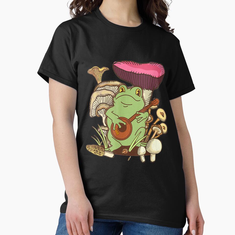Frog Playing Banjo On Mushroom by tolivia