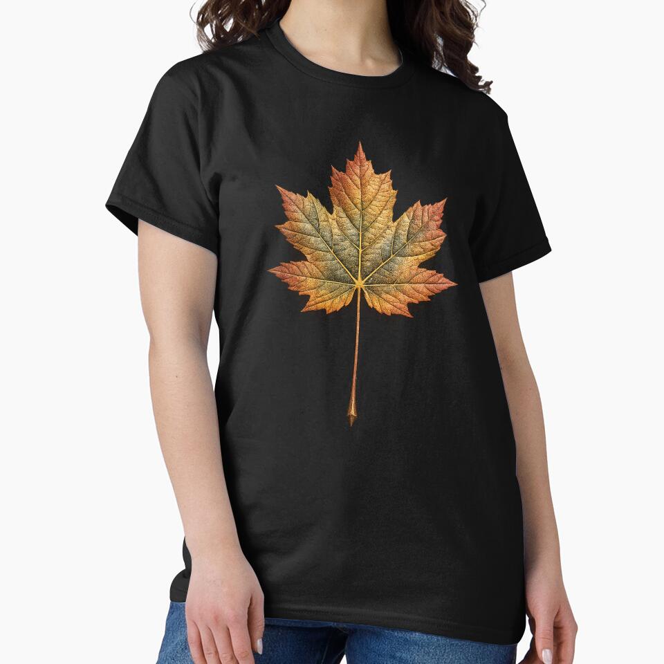 Golden Autumn Maple Leaf Emblem by decasavalviki