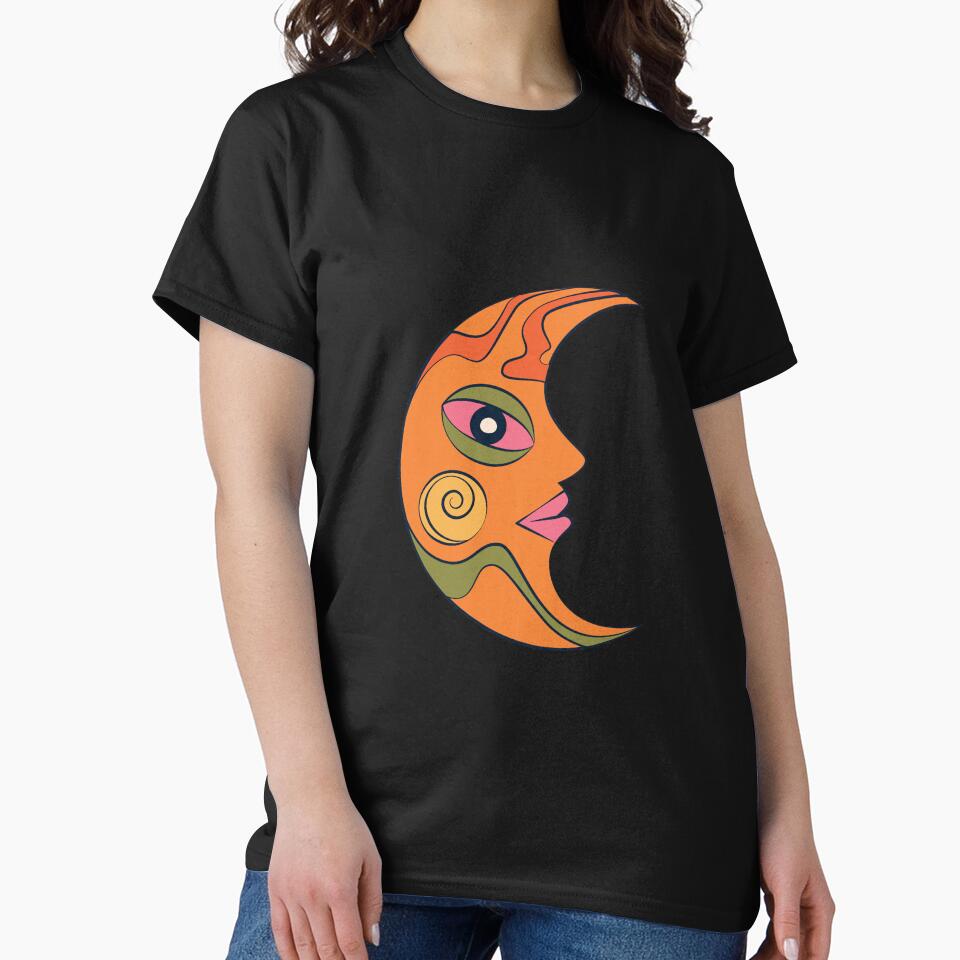 Orange. Moon by Tanseytees