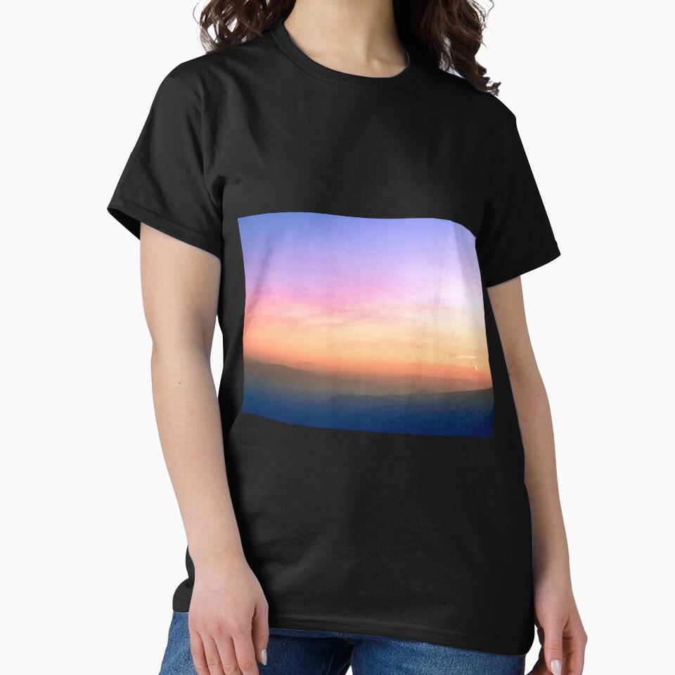 Pink Purple and Blue Summer Sunset Mountain View by CheraeLynn