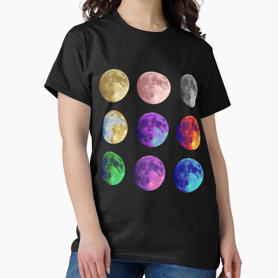 Coloured moons by felinefeelings
