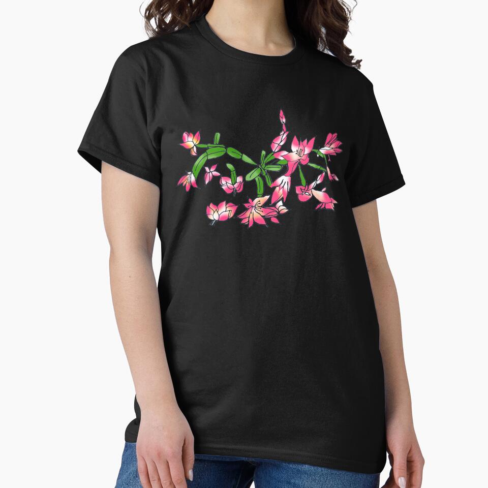 Christmas Cactus lover blossoming petals artistic cactus by Artstastic