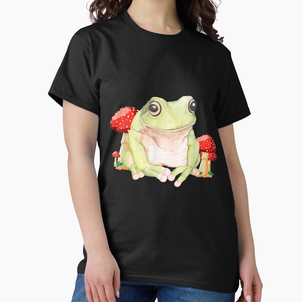 Frog Sitting With Mushroom Frog by aliceshe