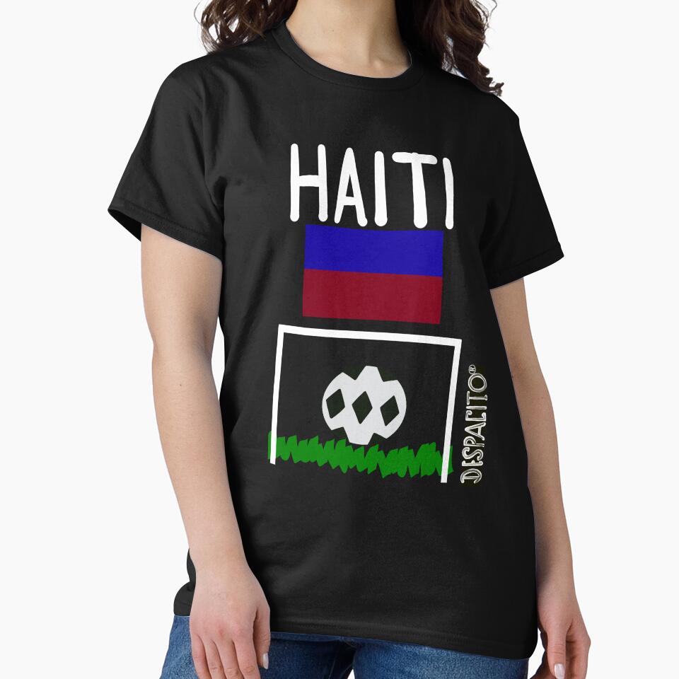 Despacito® Haiti Flag Black White Ball Design Text by DespacitoBrand