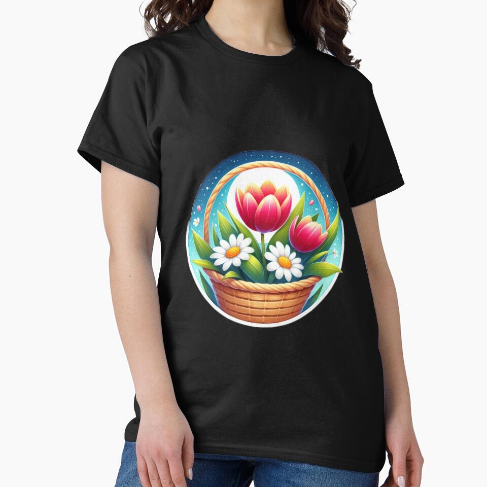 Basket of flowers retro floral flowers by Expressions-Sel