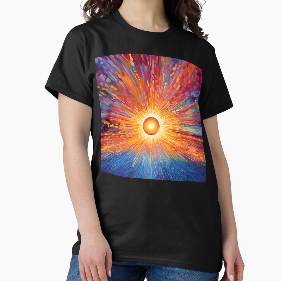 Vibrant Fantasy Sunset Slipping Into The Blue Ocean by DEC02