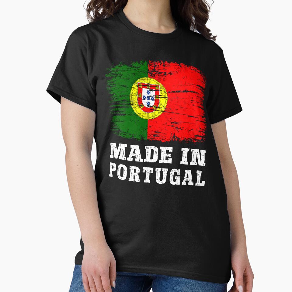 Vintage Made in Portugal Distressed Flag by Dmetalx Art Apparel