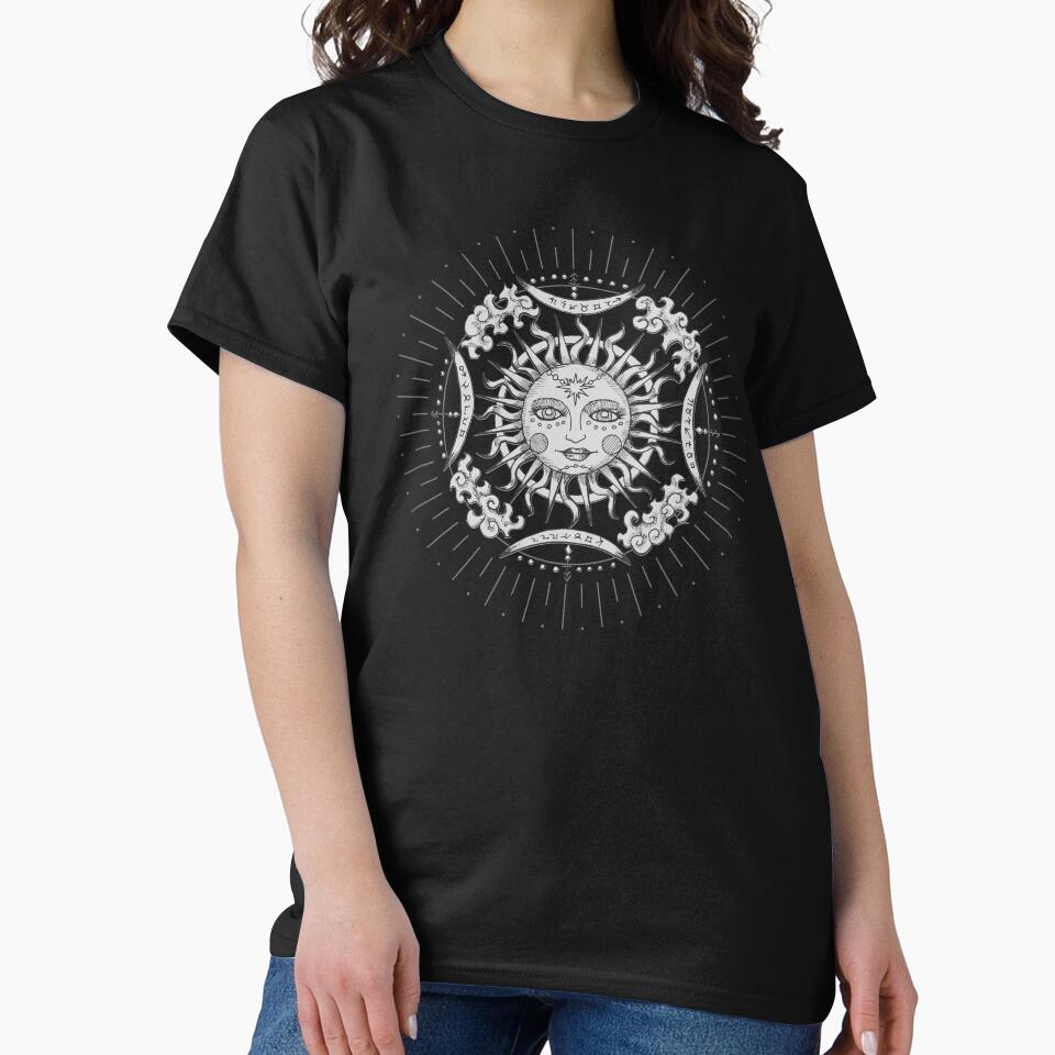 Monochrome Mystic sun with face by MonochromeEcho
